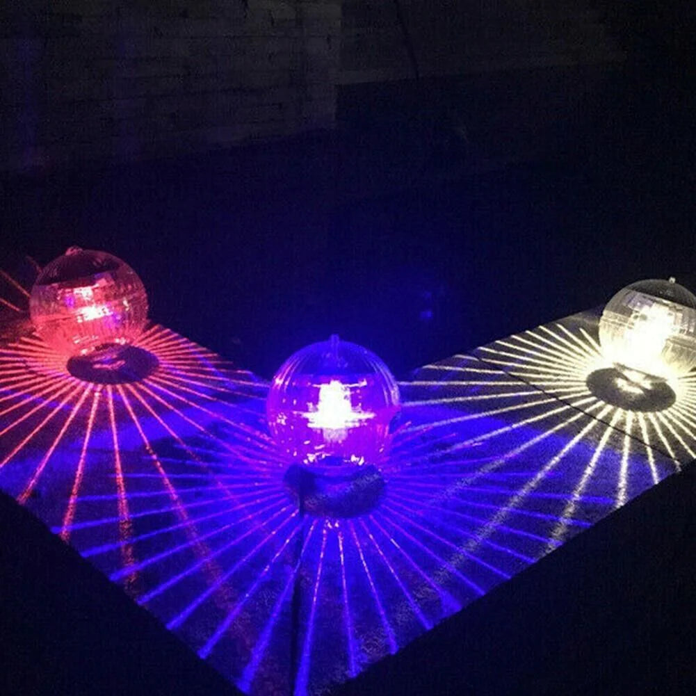 Outdoor Solar LED Floating Light Garden Pond Pool Lamp Rotating RGB Color Change (US Stock)