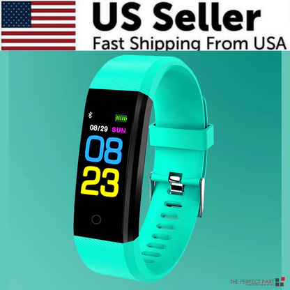 Fitness Smart Watch – Activity Tracker with Heart Rate, Blood Oxygen & BP Monitor for Men/Women (US Stock)