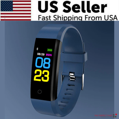 Fitness Smart Watch – Activity Tracker with Heart Rate, Blood Oxygen & BP Monitor for Men/Women (US Stock)