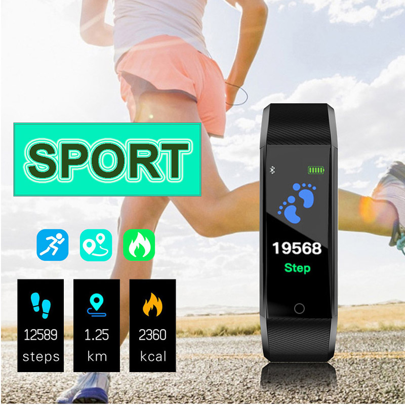 Fitness Smart Watch – Activity Tracker with Heart Rate, Blood Oxygen & BP Monitor for Men/Women (US Stock)
