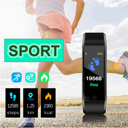 Fitness Smart Watch – Activity Tracker with Heart Rate, Blood Oxygen & BP Monitor for Men/Women (US Stock)