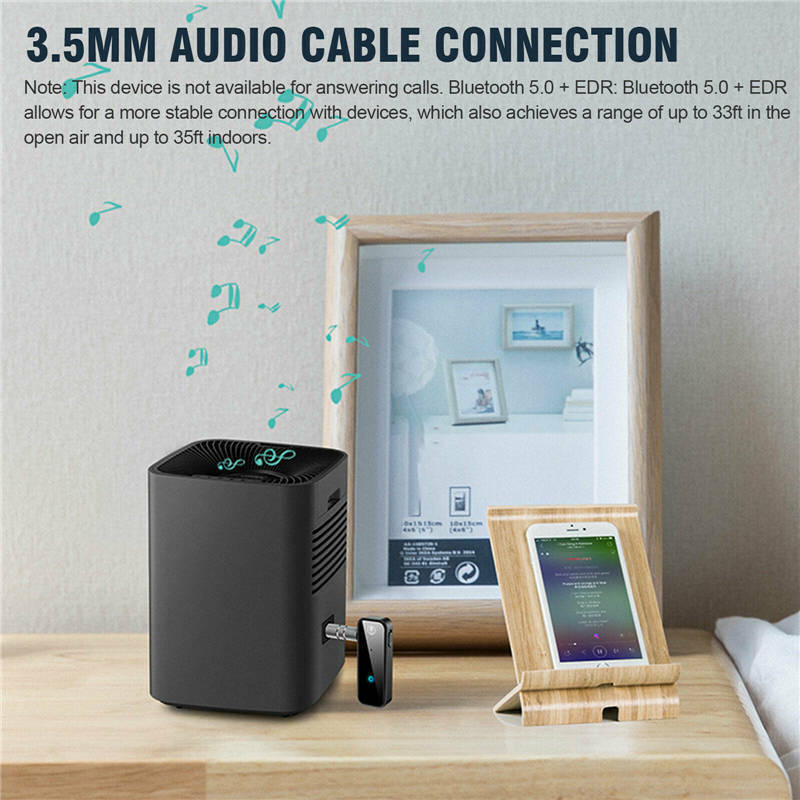 2-in-1 Bluetooth 5.0 Adapter – USB Wireless Audio Transmitter & Receiver, 3.5mm AUX Car/PC (US Stock)