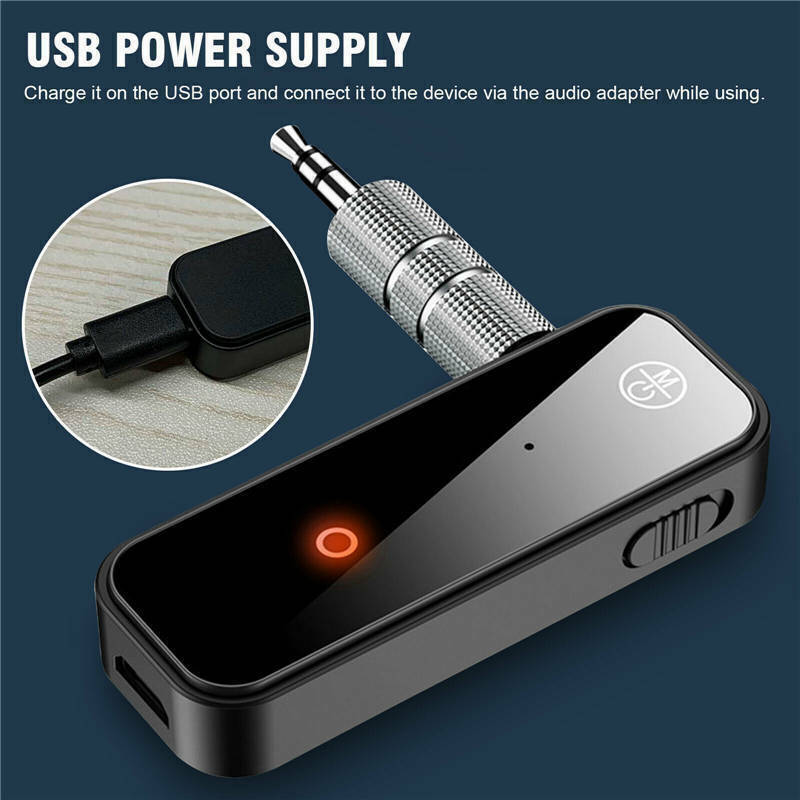 2-in-1 Bluetooth 5.0 Adapter – USB Wireless Audio Transmitter & Receiver, 3.5mm AUX Car/PC (US Stock)