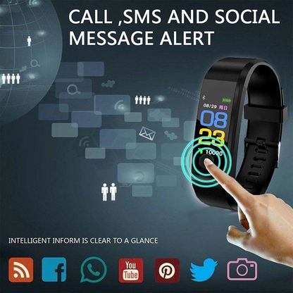 Fitness Smart Watch – Activity Tracker with Heart Rate, Blood Oxygen & BP Monitor for Men/Women (US Stock)