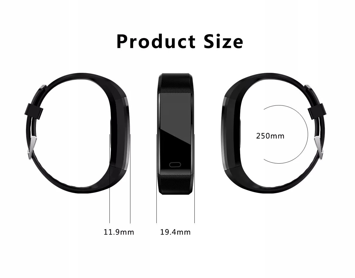 Fitness Smart Watch – Activity Tracker with Heart Rate, Blood Oxygen & BP Monitor for Men/Women (US Stock)