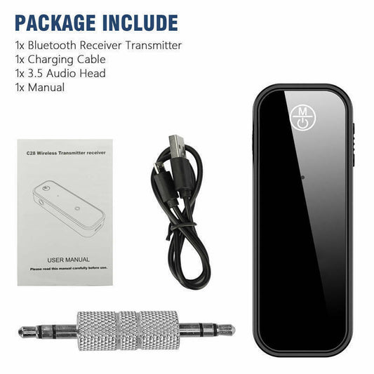 2-in-1 Bluetooth 5.0 Adapter – USB Wireless Audio Transmitter & Receiver, 3.5mm AUX Car/PC (US Stock)