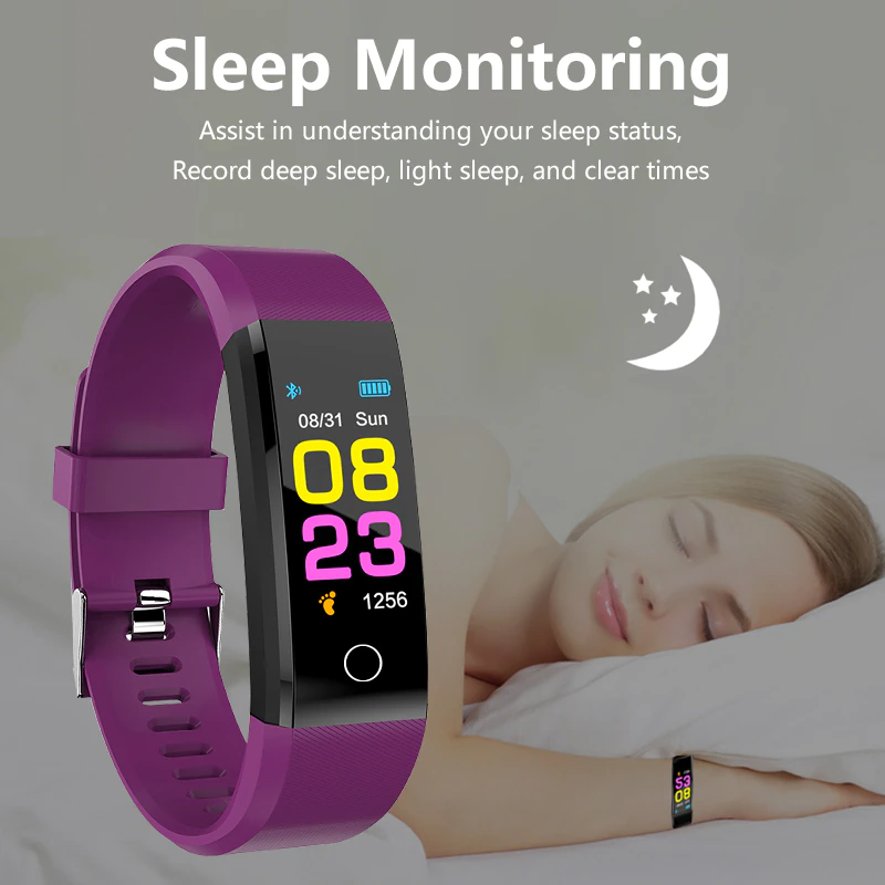 Fitness Smart Watch – Activity Tracker with Heart Rate, Blood Oxygen & BP Monitor for Men/Women (US Stock)