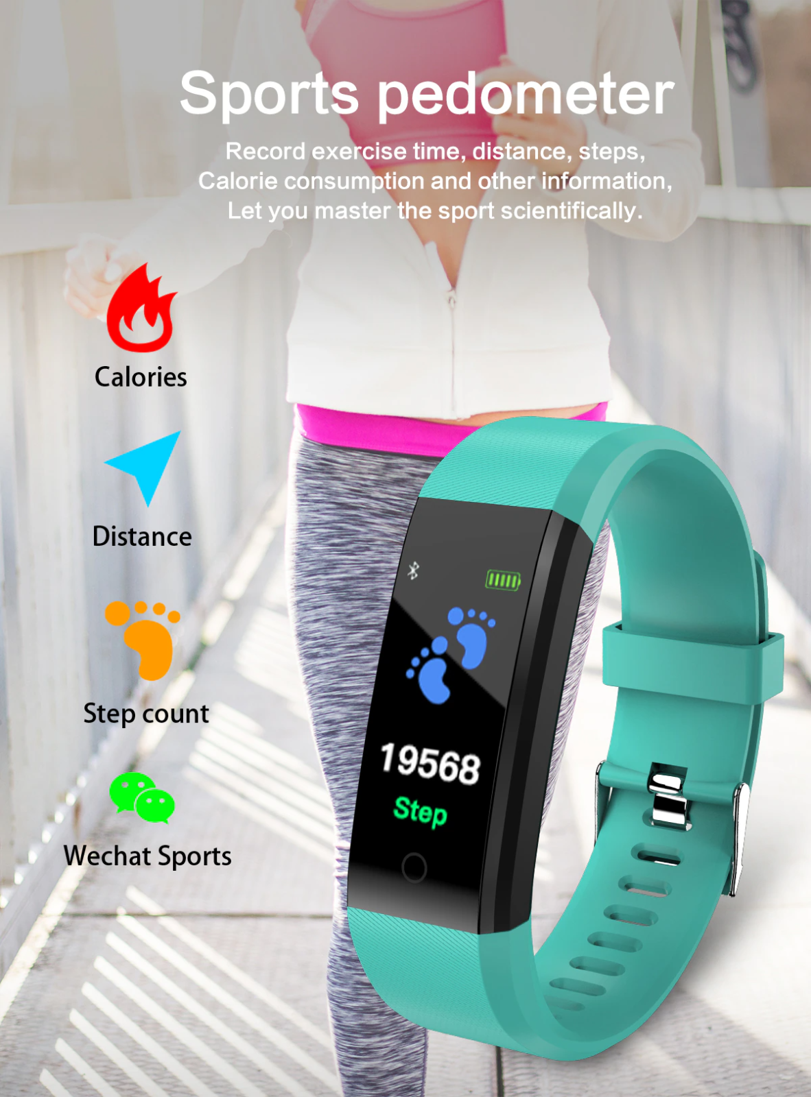 Fitness Smart Watch – Activity Tracker with Heart Rate, Blood Oxygen & BP Monitor for Men/Women (US Stock)