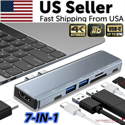 Multiport USB-C Hub – Type-C to USB 3.0 & 4K HDMI Adapter for MacBook Pro/Air (US Stock)
