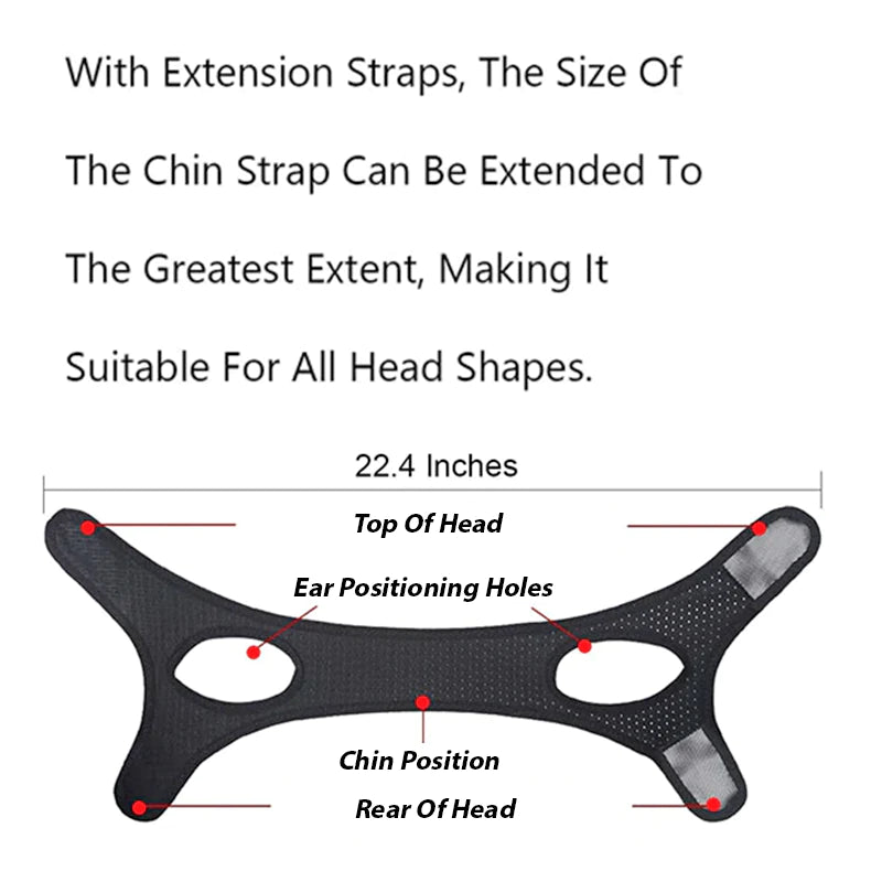 Snore Stop Chin Strap – Anti Snoring Sleep Apnea Jaw Support Belt (US Stock)