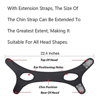 Snore Stop Chin Strap – Anti Snoring Sleep Apnea Jaw Support Belt (US Stock)