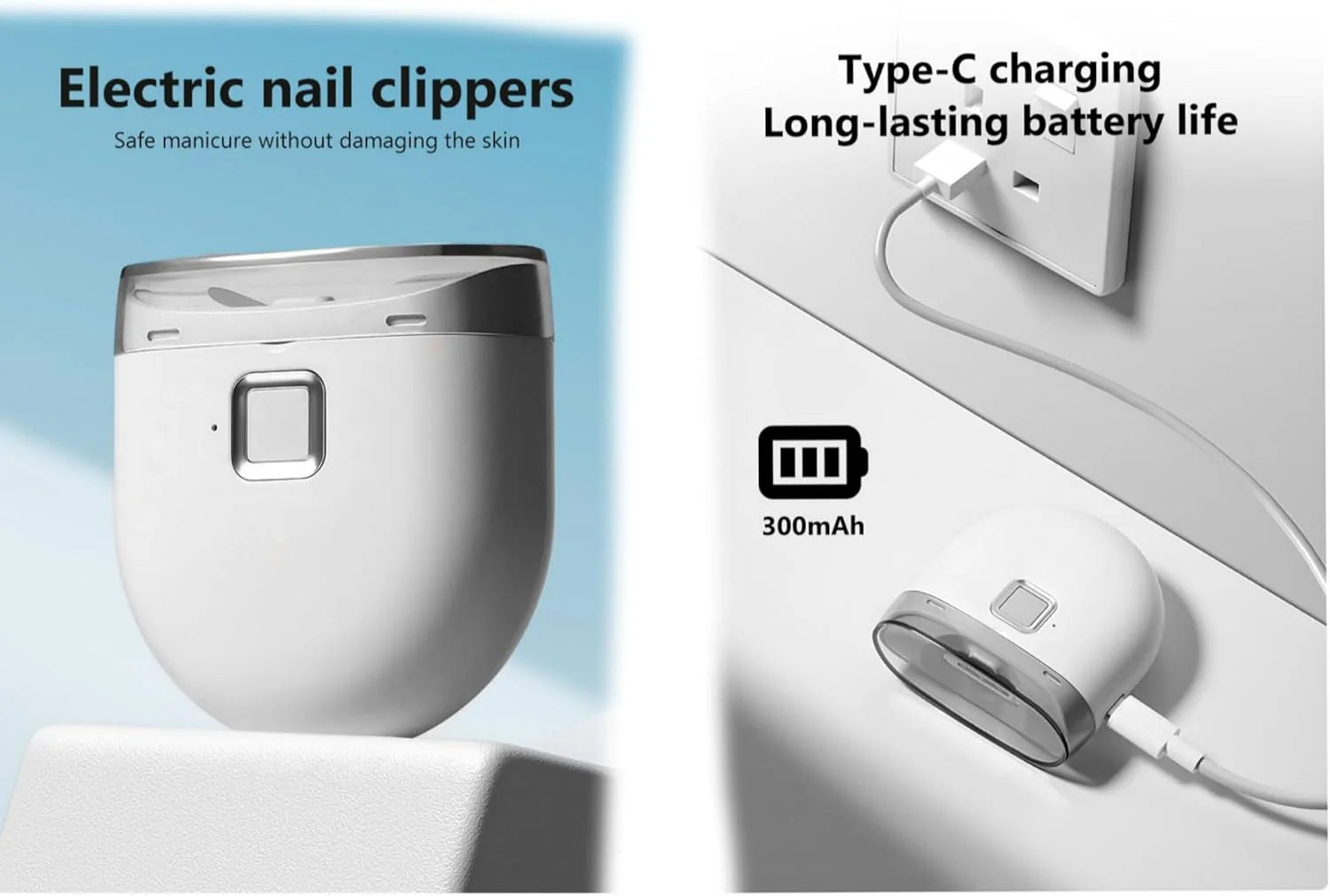 Automatic Electric Nail Clipper – Safe, Professional Thick Nail Trimmer (US Stock)