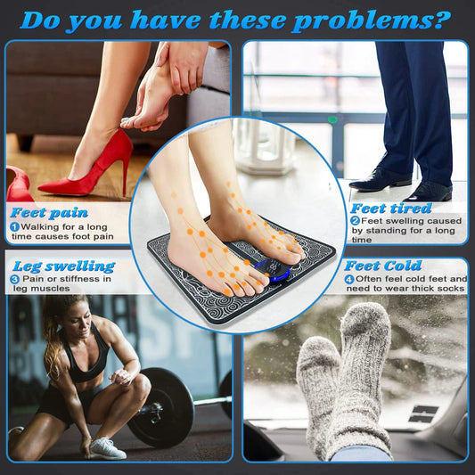 Electric EMS Foot Massager – Leg & Muscle Relaxation, Pain Relief Kneading Machine (US Stock)