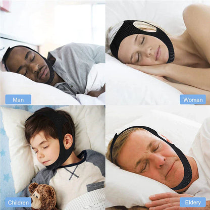 Snore Stop Chin Strap – Anti Snoring Sleep Apnea Jaw Support Belt (US Stock)