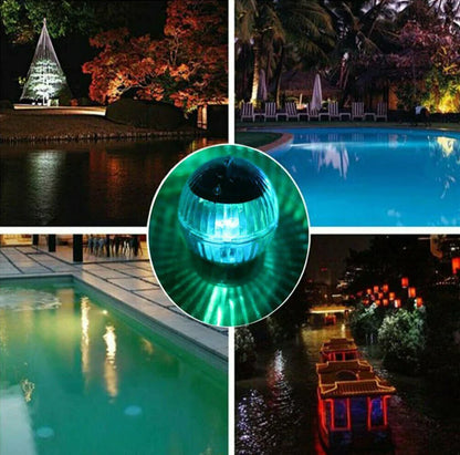 Outdoor Solar LED Floating Light Garden Pond Pool Lamp Rotating RGB Color Change (US Stock)